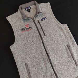 Patagonia Better Sweater Full Zip Vest Men's Med Gray Custom Embroidery